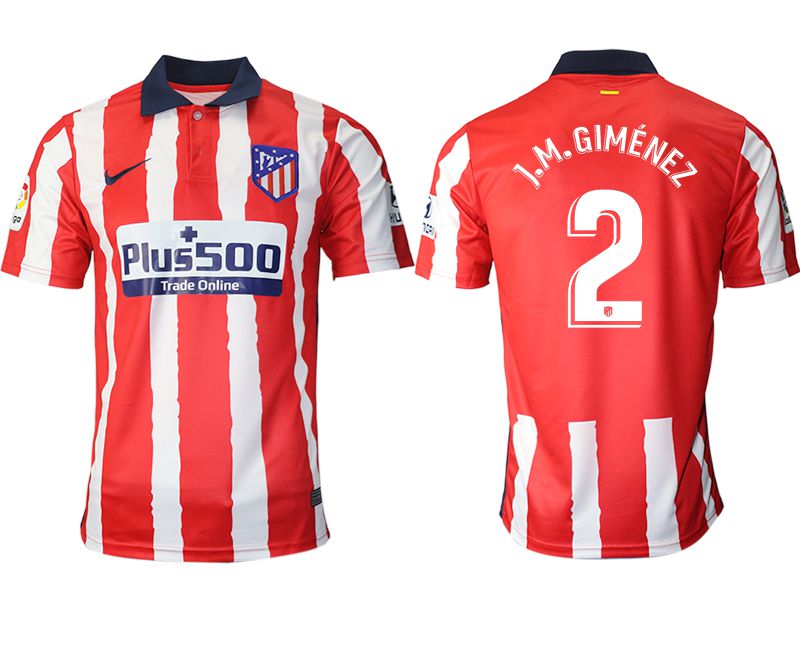 Men 2020-2021 club Atletico Madrid home aaa version #2 red Soccer Jerseys